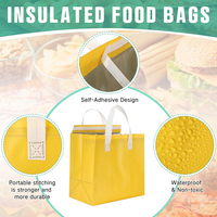 Grands sacs isothermes jetables en aluminium pour le déjeuner – Sacs réfrigérants et chauffants pour aliments et boissons