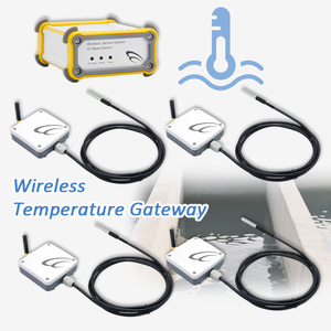 Capteur de température d'eau sans fil étanche IP65 pour les drains, seuil de température réglable et alarme de surchauffe - Product Image 1