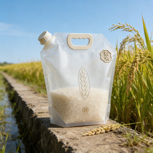 Bolsas de Plástico para Envasado de Arroz de Grado Alimenticio, Bolsas de Polietileno Impresas Personalizadas Resistentes a la Humedad para Arroz de 5 kg y 10 kg - Product Image 4