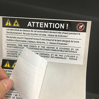 Triangle personnalisé imperméable et mat PC résistant à la chaleur sérigraphie autocollant de logo étiquette d'avertissement autocollant de panneau de sécurité
