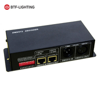 Meilleure qualité DC12-24V 4 CMOS vidange-ouvert sortie anode commune décodeur de bande de rvb led contrôleur dmx