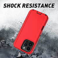 Dernière génération de coque de téléphone pour iPhone 16 Pro, en silicone PC+TPU, antichoc, triple protection, design robuste, anti-chute