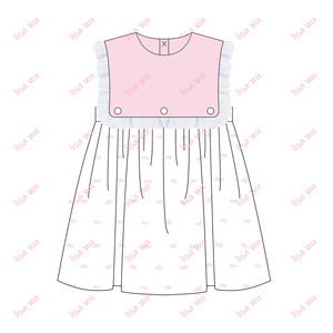 Vestito da Principessa per Bambine <span class=keywords><strong>Bianco</strong></span> con Pizzo Traforato Abbigliamento Coordinato Estivo a Pois Svizzeri per Bambine - Product Image 6