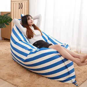 Outdoor rectangular stripe floating beanbag Bed Foreign Trade Hotel Pool Beach floating lazy sofa beanbag