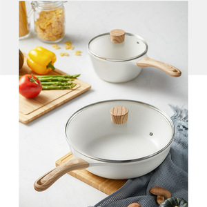 Sartén antiadherente Midea de 28 cm con fondo plano redondo para cocinas de gas, eléctricas e inducción, sartén para cocinar en el hogar - Product Image 2