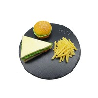 Assiette de table ronde en pierre naturelle polie d'excellente qualité, set de dessous de plat isolant thermique pour cuisine
