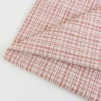 Multi Color Soft Sewing Luxury Style Women Handbags Woven Coats Trouser Autumn Gold Patwork pink Tweed Material Fabric for Dress