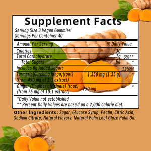 OEM Private Label <b>Herbal</b> <b>Supplements</b> Heart Health Immune Support Candy Gummies Turmeric and Ginger Gummies - Product Image 5