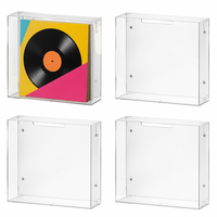 Boîte personnalisée en acrylique massif pour disques vinyles, cadre mural imprimé UV pour albums, étui de rangement pour collection musicale, décoration esthétique DIY