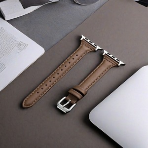 Bracelet en cuir microfibre ultra-fin pour <span class=keywords><strong>Apple</strong></span> <span class=keywords><strong>Watch</strong></span> S9 Ultra 8-1 Series, sangle super douce avec connecteur, taux de réachat de 39,29 % - Product Image 5