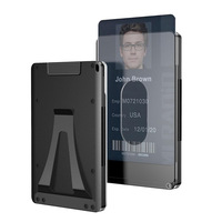Portefeuille en aluminium ultra-fin pour homme, ceinture extensible avec grande capacité, porte-cartes RFID antivol, pince à billets