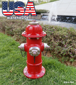 <strong>Resin</strong> Fire Hydrant for Dogs to Pee, 20 Inch <strong>Backyard</strong> Decoration Outdoor Statue Firefighter Men's Gift - Product Image 1