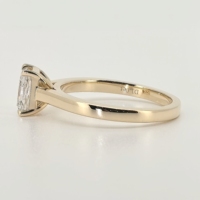 Solitaire Lab-Grown Diamond Igi Certified Wedding Rings Vvs d Oval Pear Emerald Cut Pure Gold Engagement Bague en diamant synthétique
