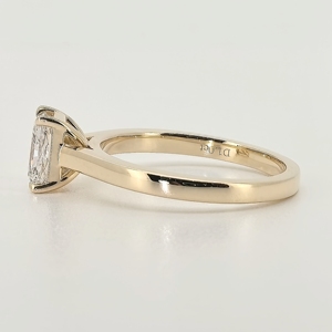 Solitaire Lab-Grown Diamond Igi Certified Wedding Rings Vvs d Oval Pear Emerald Cut Pure Gold Engagement Bague en diamant synthétique - Product Image 3