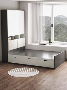 Foshan a buon mercato singola dimensione semplice <span class=keywords><strong>camera</strong></span> <span class=keywords><strong>da</strong></span> <span class=keywords><strong>letto</strong></span> moderna set mobili parete legno Hotel <span class=keywords><strong>letto</strong></span> di stoccaggio - Product Image 3