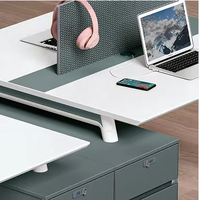 Postes de travail commerciaux pour bureau à domicile, ensemble de bureau au design moderne, table en bois, cloisons de séparation, bureau avec serrure