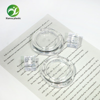 Boîte à poudre de blush ronde transparente de style minimaliste portable, boîte cosmétique en plastique vide personnalisée en gros