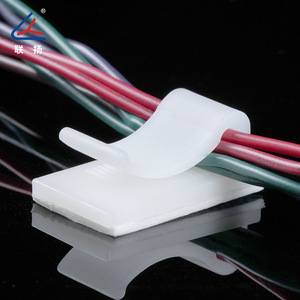 Base de fixation adhésive pour câble Lianyang FCN-152025 en ABS pour câble plat, organiseur de câblage de bureau - Product Image 3