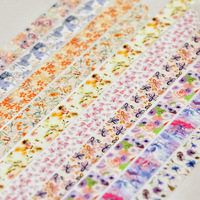 Ensemble de rubans Washi LABON PET, 5 rouleaux, ruban décoratif pour journal, motif floral, scrapbooking, planificateur, bricolage, ruban adhésif artisanal