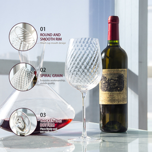 Wholesale <strong>Luxury</strong> Custom Goblet Crystal Swirl Striped Ribbed Stemmed Cocktail Glass Striped <strong>Champagne</strong> <strong>Flute</strong> Glasses - Product Image 5
