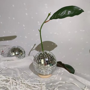 Large Pink <b>Plastic</b> Disco Ball <b>Mirror</b> Ornament Retro Funky Sculpture Party Home Club Decoration High End Event Staging Props - Product Image 1