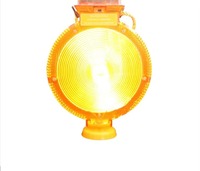 Feu de signalisation routière solaire en plastique à commande automatique, LED à lumière constante non-réfléchissante 300cdl pour alerte de danger sur autoroute