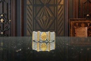 DIVYORO Classic <b>Men</b> <b>Ring</b> Gold Plated Fashion Jewelry Copper and Brass Premium Finger <b>Ring</b> for Wedding Anniversary Party Daily - Product Image 2
