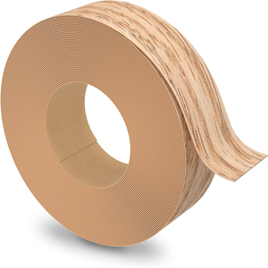 <span class=keywords><strong>Bande</strong></span> de chantournage en bois de 0,5 mm, personnalisée en Chine, en placage naturel de noyer noir et recouverte de <span class=keywords><strong>cuir</strong></span> blanc et rouge - Product Image 1