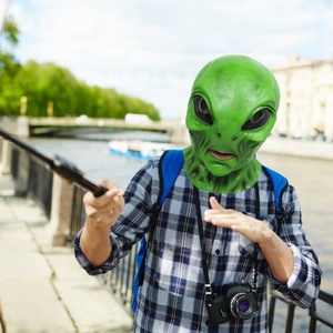 <span class=keywords><strong>Maschera</strong></span> aliena in lattice auricolare Halloween UFO terrore verde <span class=keywords><strong>maschera</strong></span> per feste decorazioni e costumi nuovo prodotto - Product Image 4