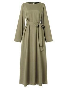 Lungo Dubai caftano ampia veste per donne musulmane Ramadan Eid Abaya in tacchino stile arabico inverno estate Rayon abito <span class=keywords><strong>da</strong></span> Marocco - Product Image 6