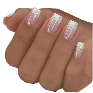 Lot de 120 faux ongles 3D en acrylique effet cristal, extensions stiletto, couverture complète, double forme - Product Image 3