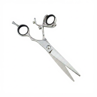 Ciseaux de coupe de cheveux | 5.5/6 "440C ciseaux à cheveux pivotants ciseaux de coiffure rasoir amincissant cisailles à pouce rotatives
