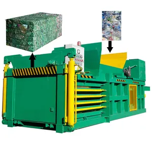 More uniform compression full automatic waste recycle compactor baler press baling machine