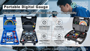 Herramientas de Diagnóstico de Refrigeración ACTECmax Manómetro Digital Doble 800-4000 psi AC.137.265 Válvula de Bola Medidor Digital Doble - Product Image 2