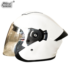 Casco de Motocicleta Abatible de Media Cara con Protección ABS Negro y Blanco, Certificado ECE/DOT, para Hombres y Mujeres, Suministro de Fábrica - Product Image 1