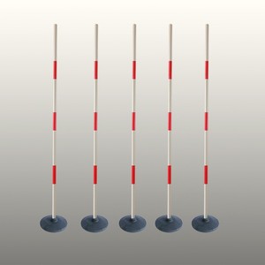 Agility Training Poles Set - Red <b>White</b> Soccer Basketball <b>Markers</b> with Rubber Base for Defense Drills - Product Image 1