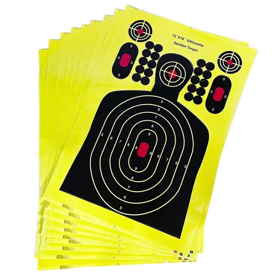 Cible en papier auto-adhésif d'entraînement 12 "x 18" tir d'arc et de flèche cible en papier à éclaboussures
