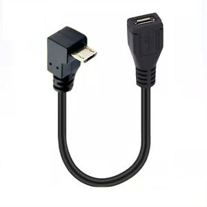 30cm Angle <b>Cable</b> <b>Micro</b> <b>USB</b> 5 Pin Male Angled 90 Degree to <b>Micro</b> <b>USB</b> Female 5P Plug <b>Cable</b> L Shape <b>Micro</b> <b>Usb</b> 5pin <b>Cable</b> - Product Image 2
