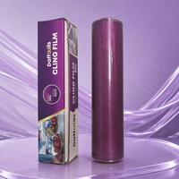 Film alimentaire violet en plastique PVC, film étirable pour fruits et légumes