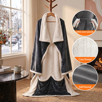 Plaid chauffant en sherpa ultra doux à chauffage rapide, température réglable, couverture à capuche portable pour canapé-lit, idéal pour l'hiver, vente en gros