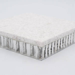 แผ่นหินรังผึ้งอลูมิเนียมสีขาวมุกตกแต่งผนังแผ่นหินแกรนิตแบบพรีเมี่ยมแผ่นม่าน - Product Image 6