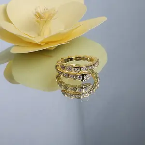 New arrival Promotional Excellent Luxury Ring Jewelry 18K Real Gold Plated Ring Customizable Silver /Gold Ring For Woman