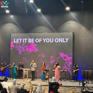 Pantalla LED <span class=keywords><strong>de</strong></span> Interior <span class=keywords><strong>de</strong></span> Paso Fino RAYBO, Instalación Fija sin Costuras, Pantalla LED P2.5 COB HD para <span class=keywords><strong>Eventos</strong></span> <span class=keywords><strong>de</strong></span> Iglesia - Product Image 3