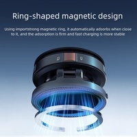 Écran tactile intelligent 3 axes, réglage libre à 720°, écran rond de 3,8 cm, affiche l'heure, batterie, support magnétique pour bureau