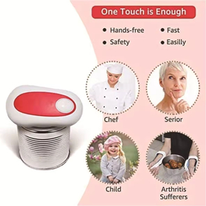 Ouvre-boîte automatique en plastique, ouvre-bouteille/bocal/boîte à conserve à toucher doux, mains libres, coupe-éco-responsable, outil de cuisine/bar portable - Product Image 3