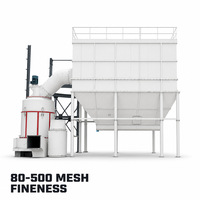 Broyeur Raymond à faible entretien avec rouleaux à longue durée de vie (2500h), machine de broyage de poudre stable pour projets miniers et de construction
