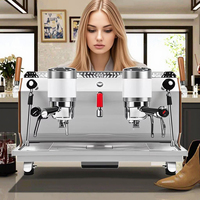 Cafetière italienne commerciale professionnelle E61 Cafetière semi-automatique à deux groupes Machine à expresso