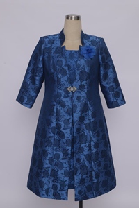 Elegante Conjunto de Vestido y Chaqueta de Dos Piezas para Iglesia, Ideal para Eventos Formales de Domingo, Madres de la Novia y Coros - Product Image 6