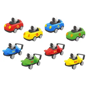 QS 도매 어린이 미니 만화 귀여운 풀 백 자동차 3 스타일 플라스틱 스몰 사이즈 공간 레이싱 차량 장난감 어린이 재미있는 선물