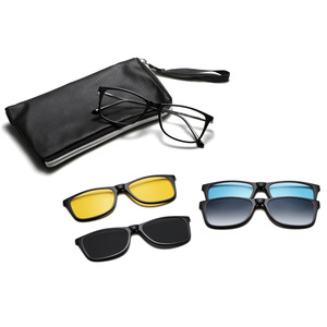 Montures de lunettes de soleil magnétiques Grey Jack pour hommes, monture en métal noir TR, verres TAC UV400, lunettes de conduite vision nocturne - Product Image 3